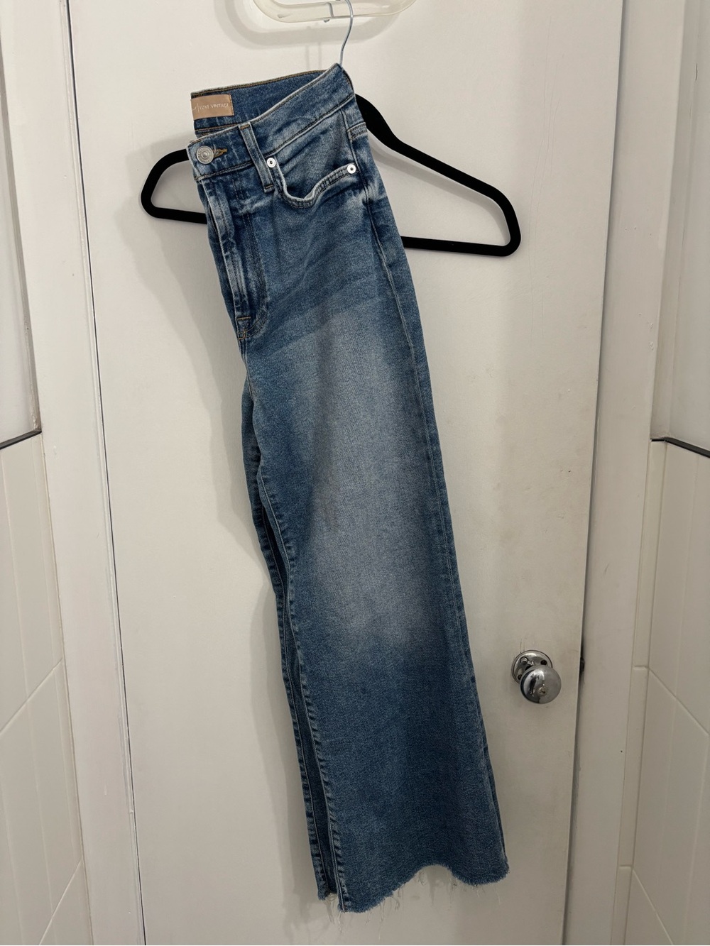 7 For All Mankind Women's Blue Wide-Leg Jeans